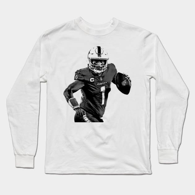 Tua Tagovailoa Long Sleeve T-Shirt by Zluenhurf